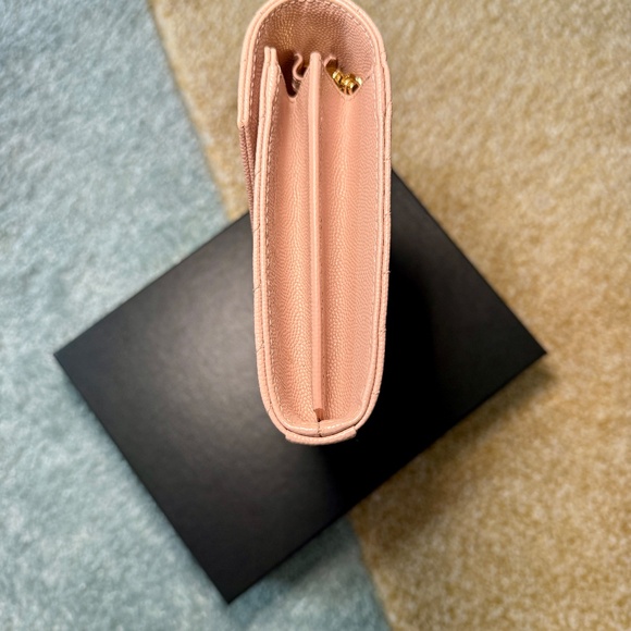 YSL Cassandre Chain Wallet Leather Dark Beige - Picture 5 of 7